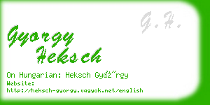 gyorgy heksch business card